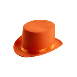 Oranžový karnevalový cylindrický klobúk